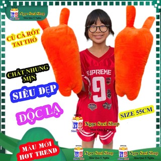 Gấu Bông CỦ CÀ RỐT TAI THỎ Siêu Dễ Thương Size 55cm - Thú Bông Thú Nhồi Bông Đồ Chơi Doll Ngọc Susi