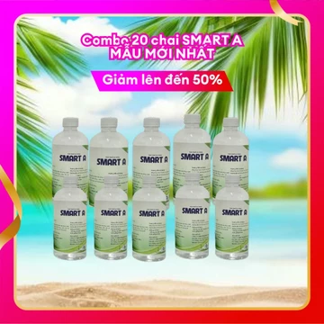 COMBO 20 chai SMART A giá hỗ trợ, Dung dịch sát khuẩn Smart A 500ml - Khử khuẩn da, tai mũi họng - An toàn
