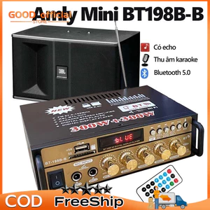 Amply（Có màn hình hiển thị）, âm ly karaoke Amly Mini Bluetooth TLC BT-198B-B, BT-198A Kết Hợp Ghi Âm , Echo Siêu Mượt