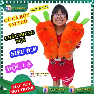 Thú Nhồi Bông CÀ RỐT TAI THỎ Siêu Đẹp Size 55cm - Gấu Bông Thú Bông Đồ Chơi Doll Toy Ngọc Susi