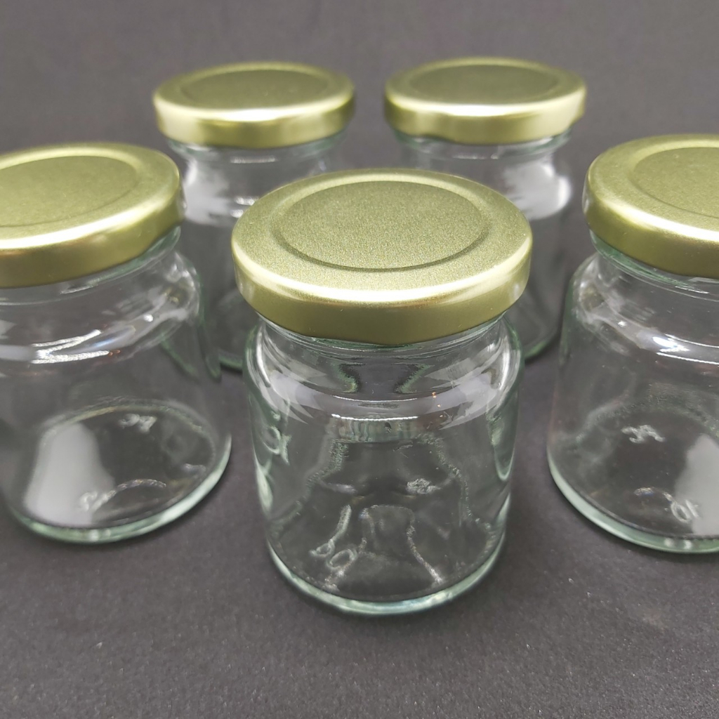 Hũ thuỷ tinh nắp thiếc 75ml  tròn đựng Yến chưng sẵn/ Sữa chua/ Gia vị