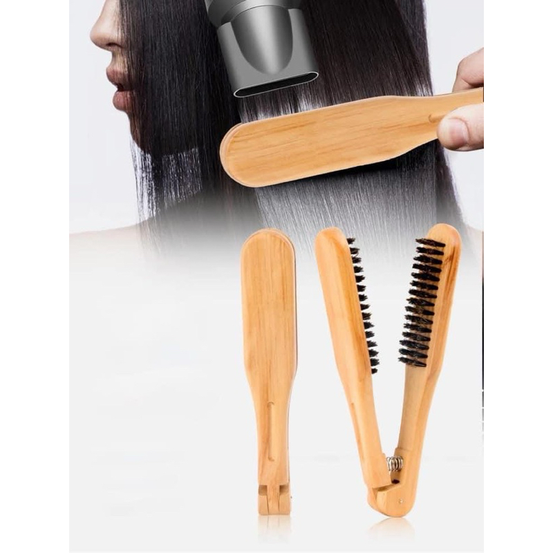 Lược gỗ kẹp duỗi tóc hiệu Lax, hỗ trợ cho việc kéo thẳng tóc cô dâu. Hàng loại 1 ko gây rít tóc.