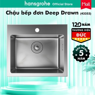 Chậu bếp đơn HANSGROHE Deep Drawn Sink S431-F400 43353