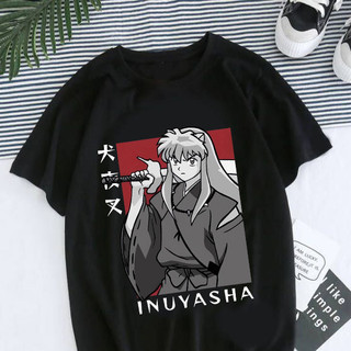 Áo Y2k Hoạt Hình Sesshoumaru Higurashi Kagome Hip Hop Áo Phông Phong Cách Hàn Quốc