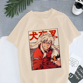 Áo Y2k Hoạt Hình Sesshoumaru Higurashi Kagome Hip Hop Áo Phông Phong Cách Hàn Quốc