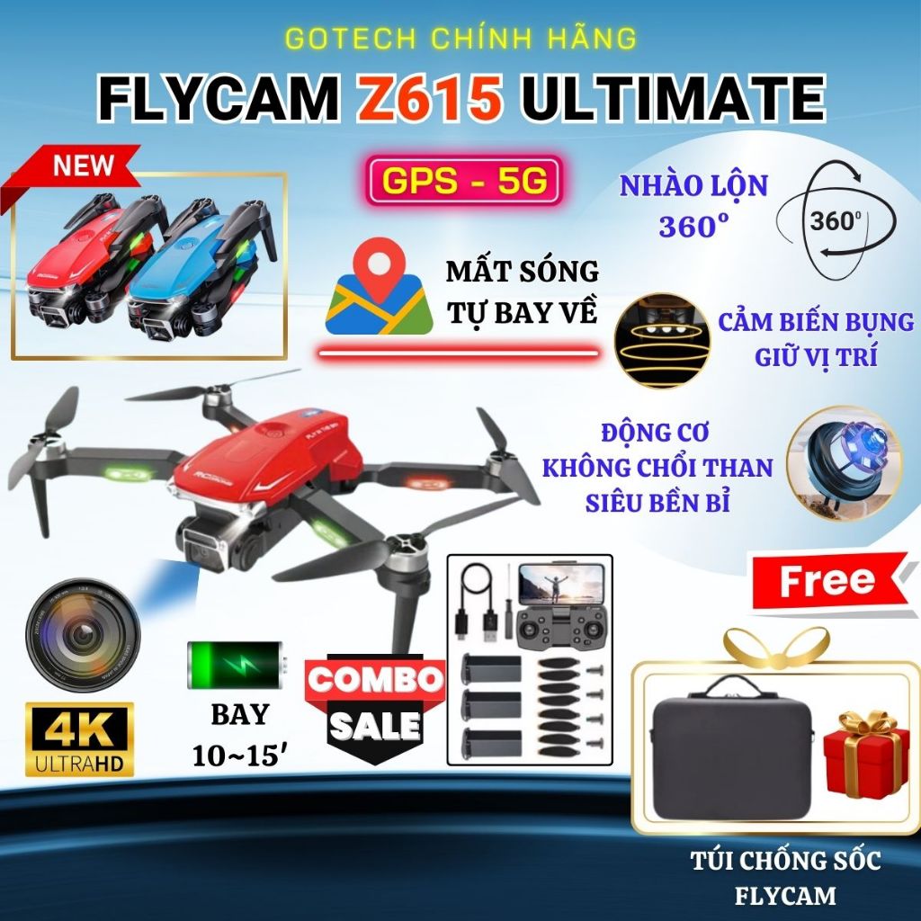 Máy Bay Flycam Zlife Z615 có GPS Mất Sóng Bay Về, Drone Mini Máy Bay ...