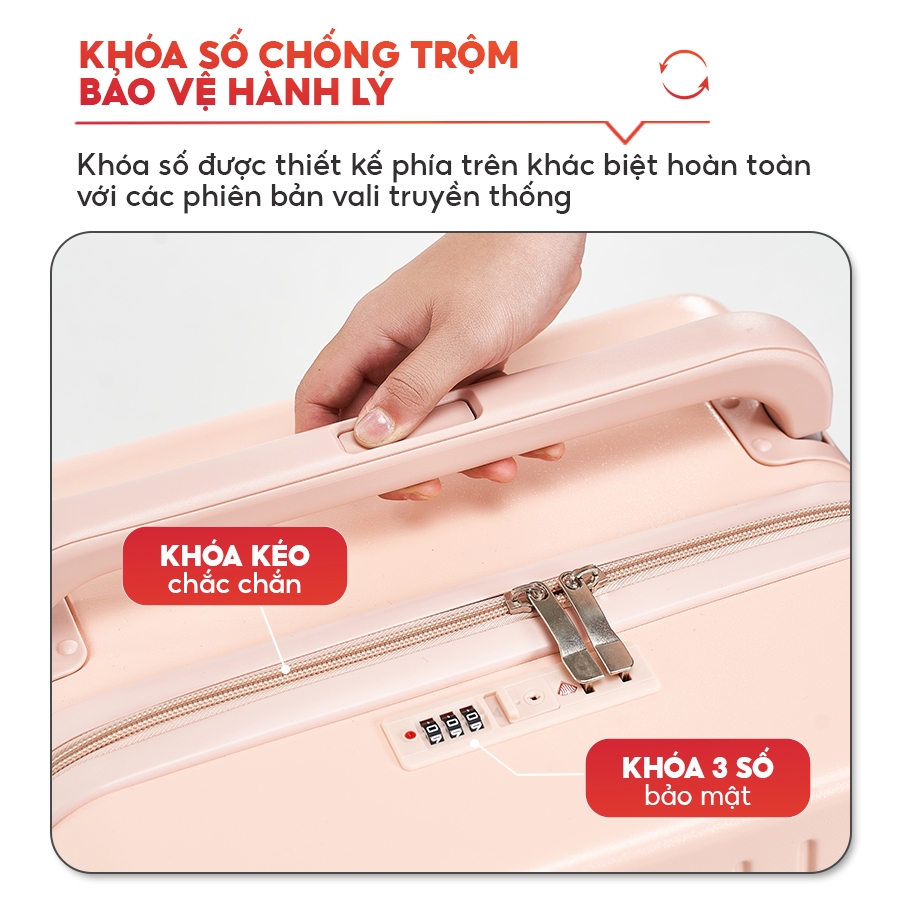 Ảnh Vali kéo du lịch SUNNY LUNA chính hãng size 20-24, xách tay-kí gửi hạn chế va đập 4
