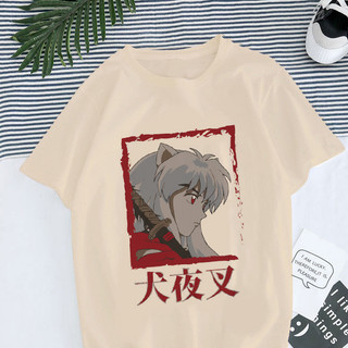 Áo Y2k Hoạt Hình Sesshoumaru Higurashi Kagome Hip Hop Áo Phông Phong Cách Hàn Quốc