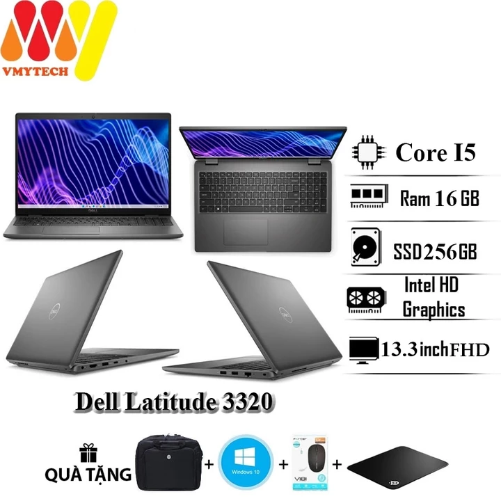Dell Latitude 3320, Dell E3320 intel Core i5 1135G7, Ram 16GB, SSD 256GB,13inch FHD,laptop sinh viên