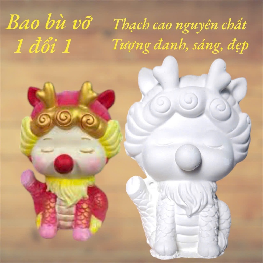 [Tặng kèm 12 màu và 2 cọ] Tượng thạch cao tô màu CHỦ ĐỀ LOÀI RỒNG cho bạn thỏa mãn đam mê sáng tạo