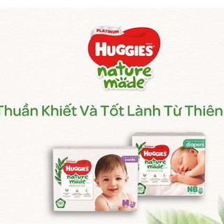 Bỉm quần dán Huggies Nature Made  đủ size Nb60/S/M/L/XL/XXL ( Mẫu mới )