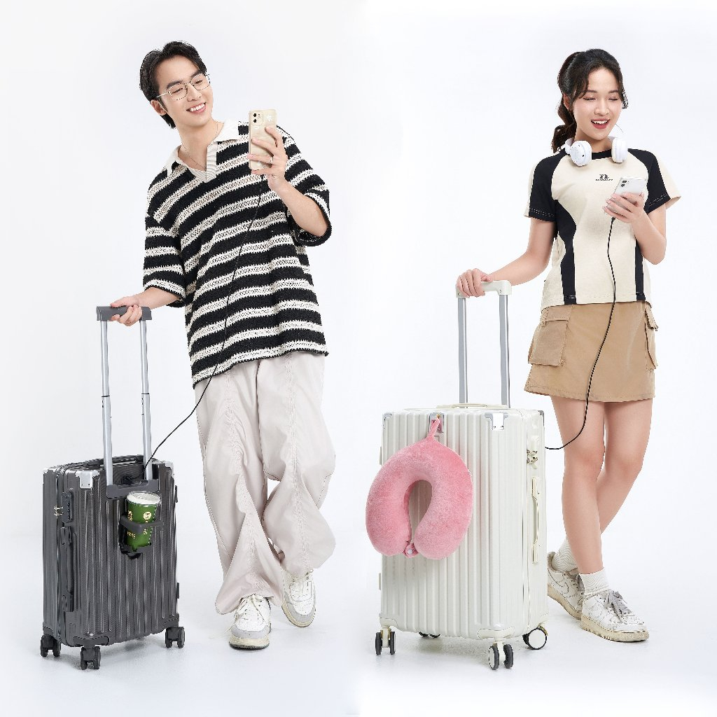 Ảnh Vali SUNNY SV15 - Vali du lịch, vali khóa kéo thời trang nhựa PC + ABS bảo hành 5 năm 4