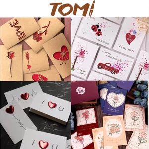 Thiệp Chúc Mừng, Thiệp Quà Tặng Lễ Tình Nhân Valentine Nhiều Phong Cách TOMI 254