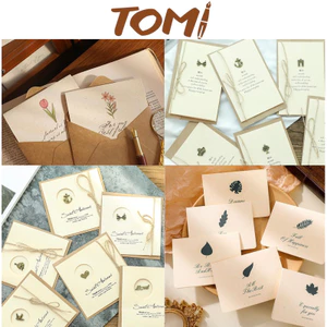 Thiệp Chúc Mừng Phong Cách Vintage Đa Dạng Mẫu Chọn Lựa TOMI 285