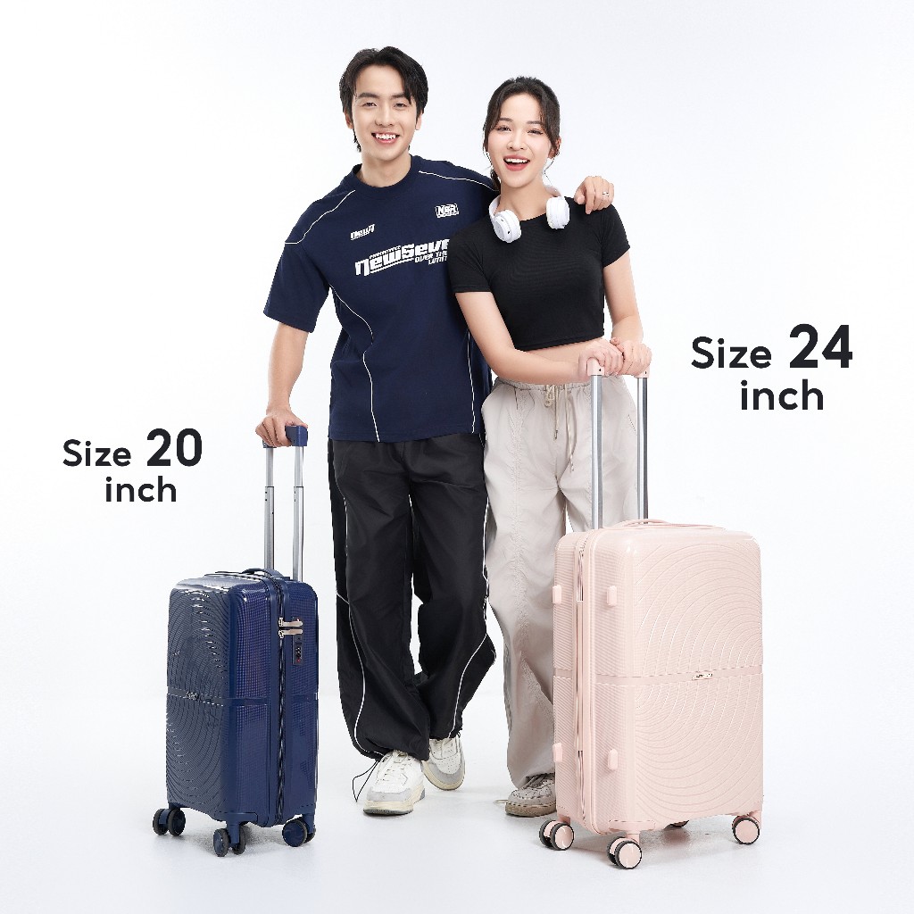 Ảnh Vali kéo SUNNY ROGER - size 20/24/28 inch nhựa PP chống vỡ, vali thời trang bền đẹp bảo hành 10 năm 3