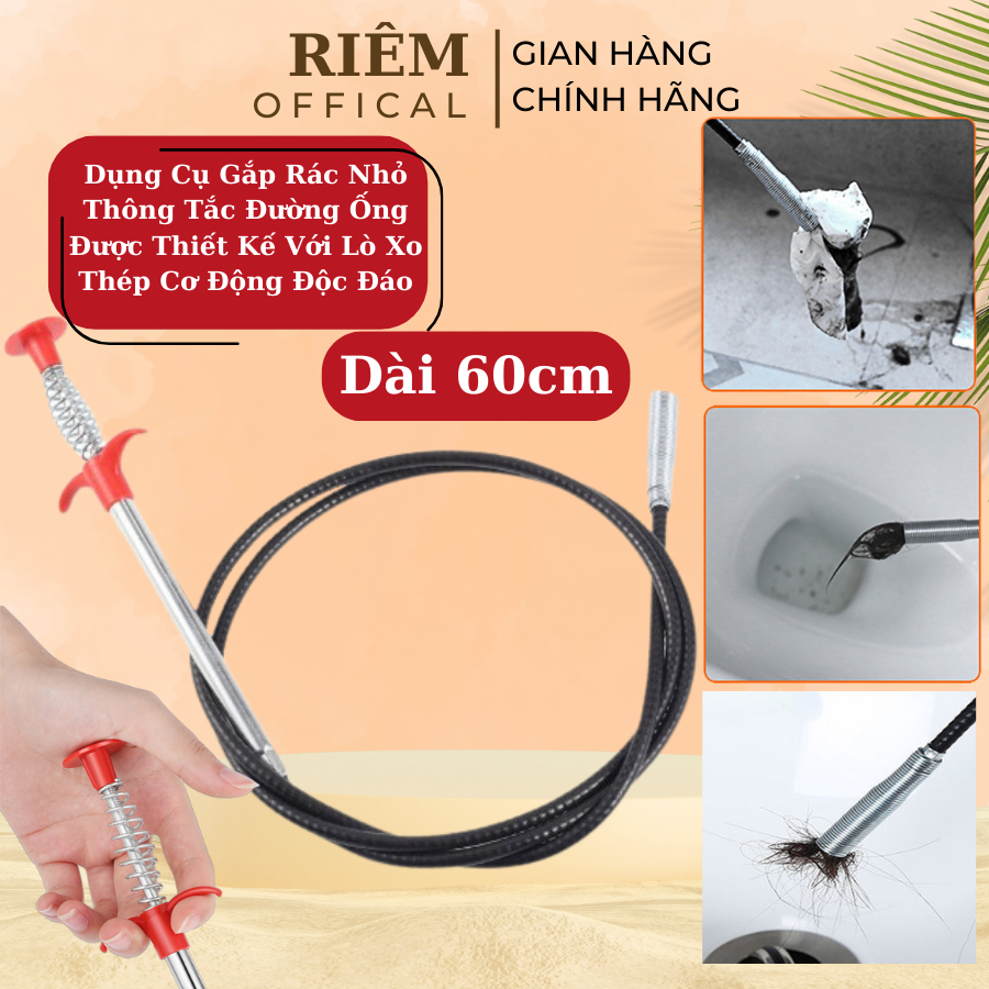 Cây Gắp Rác Thông Cống Inox Kẹp Gắp Rác Bồn Cầu Bồn Rửa Chén Thông Tắc ...