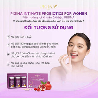 [Tặng kèm quần] Men vi sinh phụ khoa Pigina - Viên uống Lợi khuẩn Pigina (30 viên/ hộp)