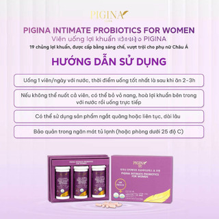 [Tặng kèm quần] Men vi sinh phụ khoa Pigina - Viên uống Lợi khuẩn Pigina (30 viên/ hộp)