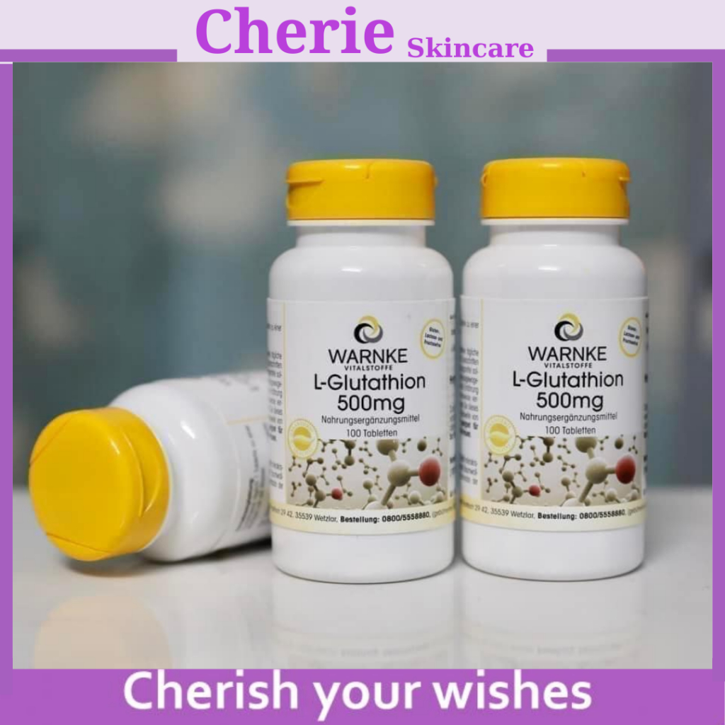 vin ung trng da l glutathione 500mg Date 2029] L-Glutathione Warnke c Nhp khu) Vin ung trng
