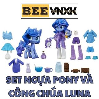 Set ngựa Pony và công chúa Luna kèm phụ kiện - Đồ chơi My Little Pony Hasbro xuất dư BEE VNXK