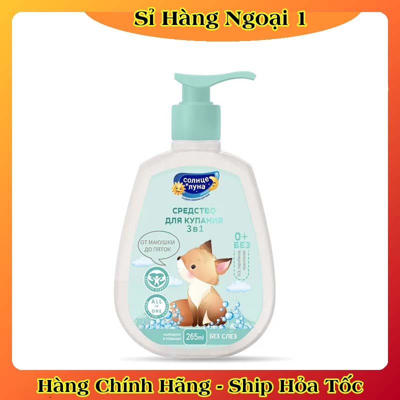 Sữa tắm gội Sun & Moon cho bé từ sơ sinh 265ml của Nga