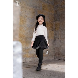 Quần váy Thu Đông bé gái HUMY NGO quần legging liền chân váy xòe chất liệu len tăm cao cấp cho bé từ 15 - 42kg [Q88]
