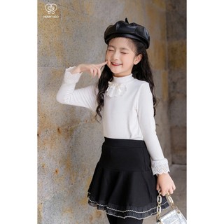 Quần váy Thu Đông bé gái HUMY NGO quần legging liền chân váy xòe chất liệu len tăm cao cấp cho bé từ 15 - 42kg [Q88]