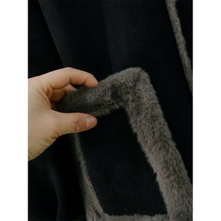 Áo khoác da lộn cổ bẻ lót lông dày ấm hàng cao cấp