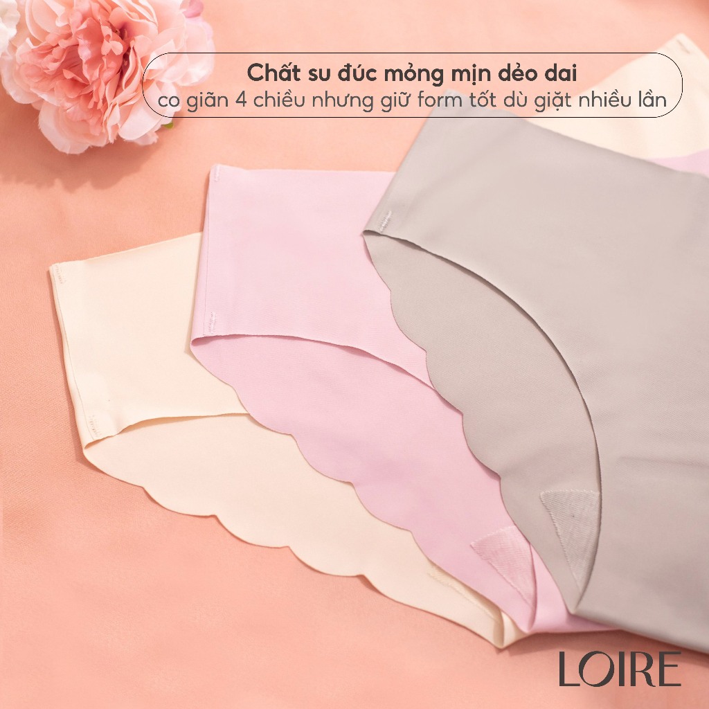 Ảnh COMBO 4 Quần Lót Su Đúc Mát Lạnh Thiết Kế Chữ V Không Đường May Không Lộ Viền Khi Mặc Loirechic QSD04 - Màu Da 3