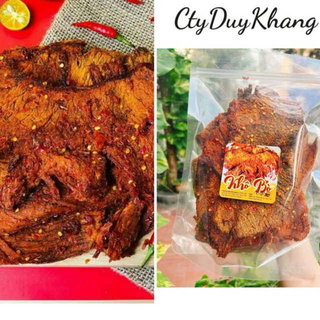 KHÔ BÒ MIẾNG (Bò Thật 100%) Giá Sỉ Loại ngon đặc biệt, túi 500gr