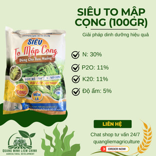 Phân bón lá NPK 30-11-11+TE Siêu To Mập Cọng (100gram) tốt rễ, to bụi, nở cọng