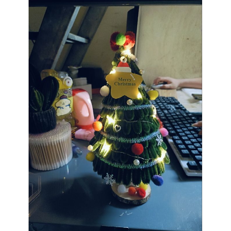 Cây thông Noel Kẽm Nhung Quà Tặng Xinh Xắn