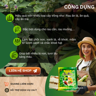 Phân bón lá Tumas đẹp lá, bóng quả phân bón số 1 cho cây rau ăn lá ăn (gói 20gram)