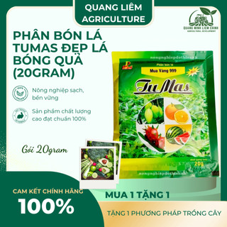 Phân bón lá Tumas đẹp lá, bóng quả phân bón số 1 cho cây rau ăn lá ăn (gói 20gram)