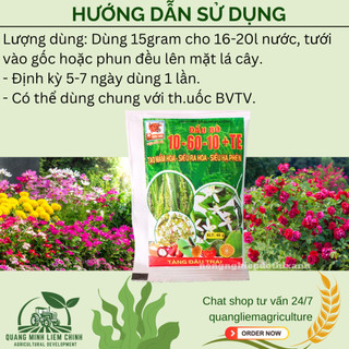 Phân bón lá Đầu Bò NPK 10-60-10+TE (gói 40gram), Tạo mầm hoa, siêu ra hoa, siêu hạ phèn