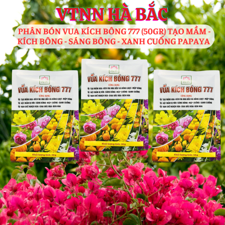 Phân Bón Lá Vua Kích Bông 777 (Gói 50gram) Tạo Mầm Hoa - Kích Bông