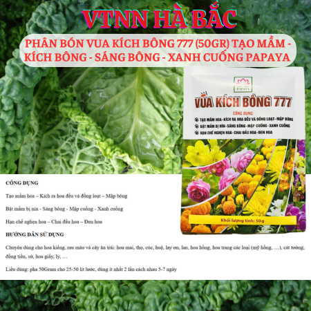 Phân Bón Lá Vua Kích Bông 777 (Gói 50gram) Tạo Mầm Hoa - Kích Bông