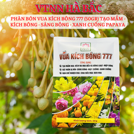 Phân Bón Lá Vua Kích Bông 777 (Gói 50gram) Tạo Mầm Hoa - Kích Bông