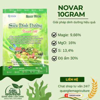 Phân bón lá siêu dinh dưỡng Novar Micro (10gram), giúp cây phát triển, cung cấp vi lương dưỡng chất