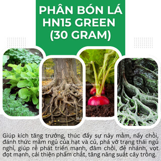 Phân bón lá HN15 Super Green (gói 30gram) - Phân bón Vọt đọt, mập thân, to lá