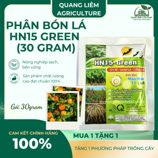 Phân bón lá HN15 Super Green (gói 30gram) - Phân bón Vọt đọt, mập thân, to lá