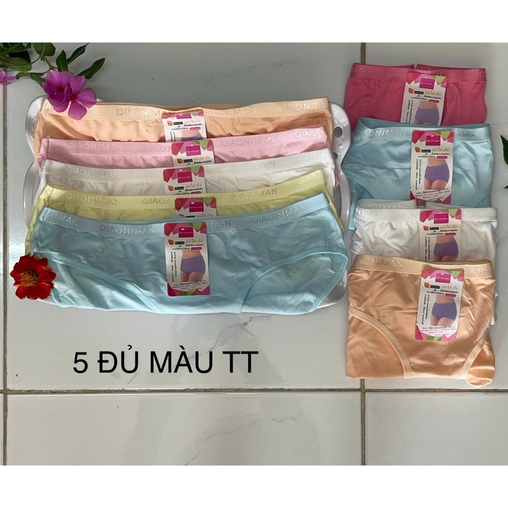 COMBO 5 QUẦN LÓT NỮ  QIAONIMAN COTTON