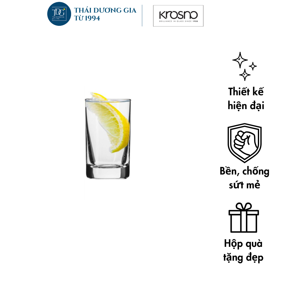 Bộ 6 ly shot rượu mạnh 30ml Krosno thủy tinh cao cấp Ba Lan – 789019 | Thái Dương Gia