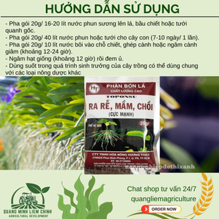 Phân bón kích ra mầm, chồi, rễ cực mạnh TOPONSU (gói 20gram) - cây cắt cành, ghép, giâm, kích ra rễ