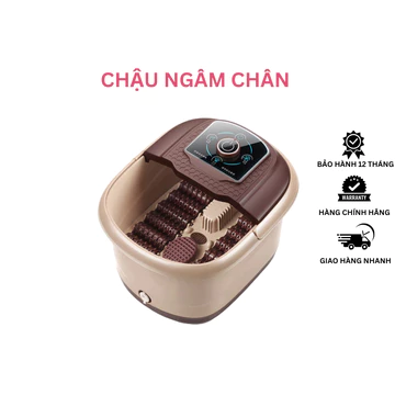 Bồn ngâm chân massage hồng ngoại có sục khí, 12 con lăn massage, chậu ngâm chân massage ( Bảo hành 12 tháng )