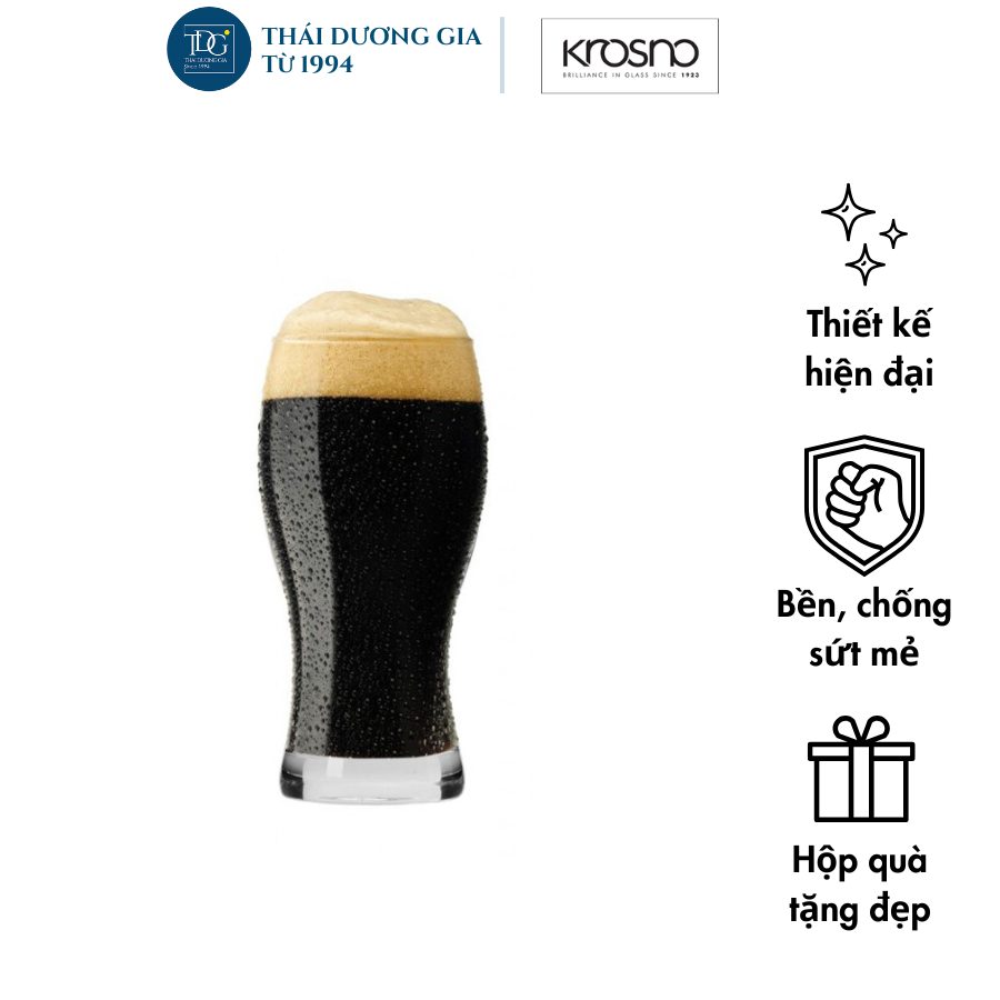 Bộ 6 cốc bia pha lê cao cấp 500ml Ba Lan Krosno-788555 | Thái Dương Gia