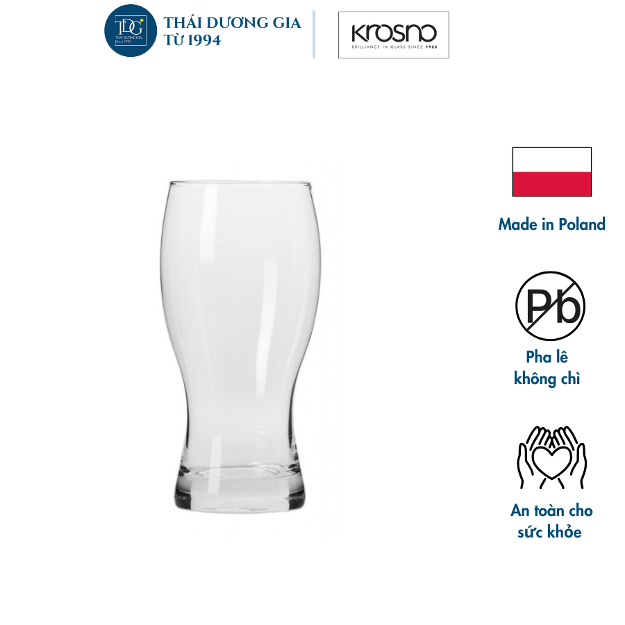 Bộ 6 cốc bia pha lê cao cấp 500ml Ba Lan Krosno-788555