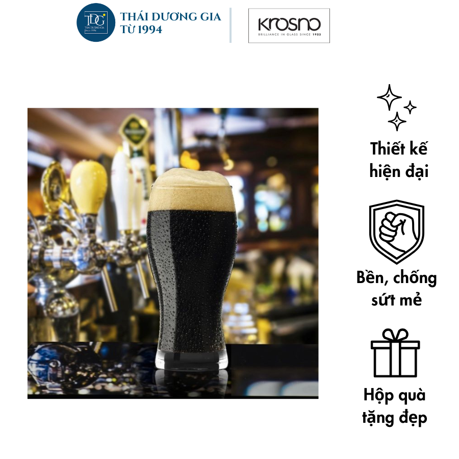 Bộ 6 cốc bia pha lê cao cấp 500ml Ba Lan Krosno-788555 | Thái Dương Gia