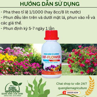 Phân Bón Vi Lượng Acid Amin Vif-Flower - Thúc Đẩy Ra Hoa Nuôi Hoa (100ml)
