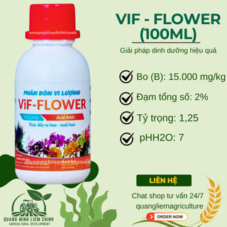 Phân Bón Vi Lượng Acid Amin Vif-Flower - Thúc Đẩy Ra Hoa Nuôi Hoa (100ml)